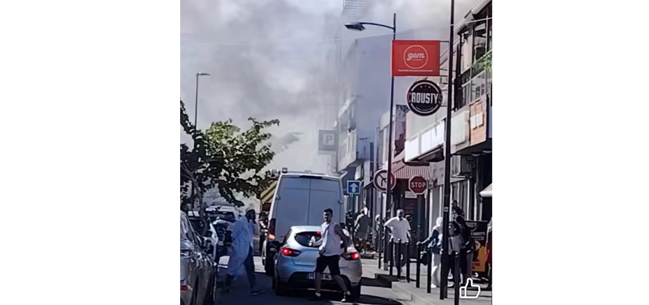 Incendie dans un commerce rue du Four-à-Chaux à Saint-Pierre