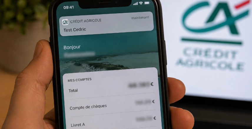 Crédit Agricole : le message « Test Cedric » était une erreur technique