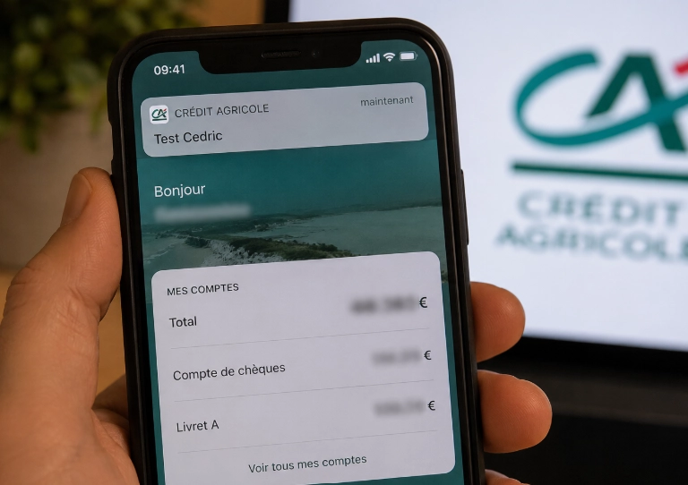 Crédit Agricole : le message « Test Cedric » était une erreur technique